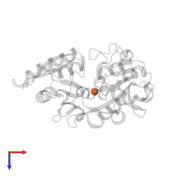 FE (III) ION in PDB entry 3fgs, assembly 1, top view.