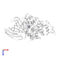 ZINC ION in PDB entry 3fh8, assembly 1, top view.