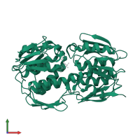 3-phosphoshikimate 1-carboxyvinyltransferase in PDB entry 3fk0, assembly 1, front view.