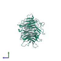 Nuclear pore complex protein Nup214 in PDB entry 3fmp, assembly 1, side view.