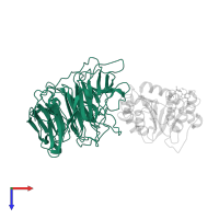 Nuclear pore complex protein Nup214 in PDB entry 3fmp, assembly 1, top view.