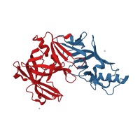 The deposited structure of PDB entry 3fns contains 4 copies of CATH domain 2.40.70.10 (Cathepsin D, subunit A; domain 1) in Plasmepsin III. Showing 2 copies in chain A.