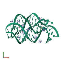 PDB entry 3fo4 coloured by chain, front view.