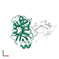 Anionic trypsin-2 in PDB entry 3fp8, assembly 1, front view.