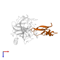 Pancreatic trypsin inhibitor in PDB entry 3fp8, assembly 1, top view.