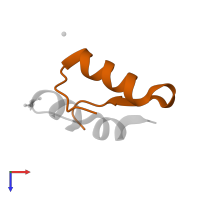 Insulin B chain in PDB entry 3fq9, assembly 1, top view.