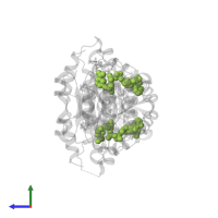 NADP NICOTINAMIDE-ADENINE-DINUCLEOTIDE PHOSPHATE in PDB entry 3frj, assembly 2, side view.