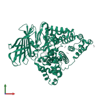 Leukotriene A-4 hydrolase in PDB entry 3fuj, assembly 1, front view.