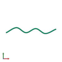 PDB entry 3fva coloured by chain, front view.