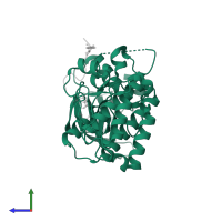 Ephrin type-A receptor 3 in PDB entry 3fxx, assembly 1, side view.