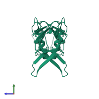 Segment polarity protein dishevelled homolog DVL-2 in PDB entry 3fy5, assembly 1, side view.