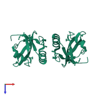 Segment polarity protein dishevelled homolog DVL-2 in PDB entry 3fy5, assembly 1, top view.