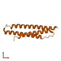 BAG family molecular chaperone regulator 1 in PDB entry 3fzh, assembly 2, front view.