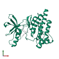 Protein-tyrosine kinase 2-beta in PDB entry 3fzt, assembly 1, front view.