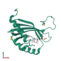 PDB entry 3g0k coloured by chain, front view.