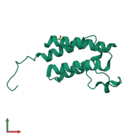 PDB entry 3g0l coloured by chain, front view.