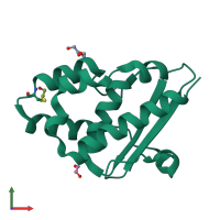 PDB entry 3g0m coloured by chain, front view.
