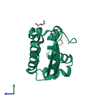 PDB entry 3g0m coloured by chain, side view.