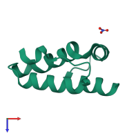 PDB entry 3g0v coloured by chain, top view.