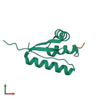 PDB entry 3g19 coloured by chain, front view.