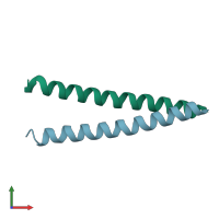 PDB entry 3g1e coloured by chain, front view.