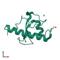 PDB entry 3g27 coloured by chain, front view.