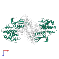Cyclin-dependent kinase 4 in PDB entry 3g33, assembly 1, top view.