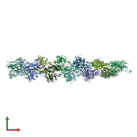 PDB entry 3g37 coloured by chain, front view.