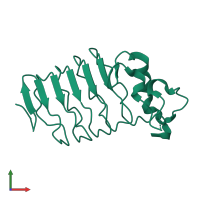PDB entry 3g39 coloured by chain, front view.