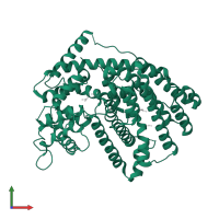 (+)-delta-cadinene synthase isozyme XC1 in PDB entry 3g4d, assembly 2, front view.