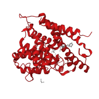 The deposited structure of PDB entry 3g4k contains 4 copies of CATH domain 1.10.1300.10 (Catalytic domain of cyclic nucleotide phosphodiesterase 4b2b) in 3',5'-cyclic-AMP phosphodiesterase 4D. Showing 1 copy in chain D.