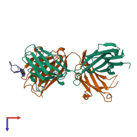 PDB entry 3g5y coloured by chain, top view.