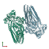 PDB entry 3g60 coloured by chain, front view.