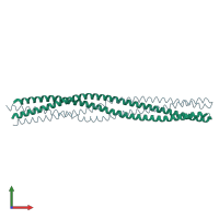 PDB entry 3g67 coloured by chain, front view.