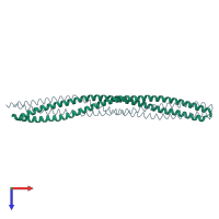 PDB entry 3g67 coloured by chain, top view.