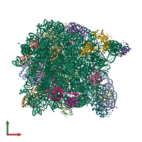 PDB entry 3g6e coloured by chain, front view.