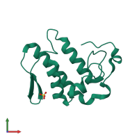 PDB entry 3g8g coloured by chain, front view.
