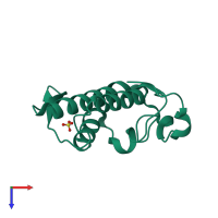 PDB entry 3g8g coloured by chain, top view.