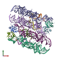 PDB entry 3g8t coloured by chain, front view.