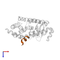 Nuclear receptor coactivator 1 in PDB entry 3g9e, assembly 1, top view.