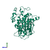 Glycogen synthase kinase-3 beta in PDB entry 3gb2, assembly 1, side view.