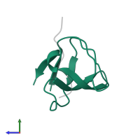 Growth factor receptor-bound protein 2 in PDB entry 3gbq, assembly 1, side view.