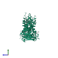 ADP-ribosyl cyclase/cyclic ADP-ribose hydrolase in PDB entry 3gc6, assembly 1, side view.