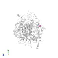 THIOCYANATE ION in PDB entry 3gcl, assembly 1, side view.