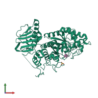 PDB entry 3gh5 coloured by chain, front view.