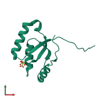 PDB entry 3ghf coloured by chain, front view.