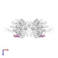2-(N-MORPHOLINO)-ETHANESULFONIC ACID in PDB entry 3giy, assembly 1, top view.