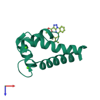 PDB entry 3gk4 coloured by chain, top view.