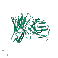 PDB 3gkz coloured by chain and viewed from the front.
