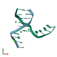 PDB entry 3gom coloured by chain, front view.